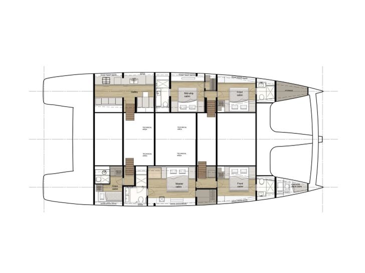 SEACLUSION Sunreef 80 - cabin layout SEACLUSION Sunreef 80 - cabin layout