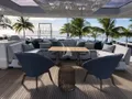 SEACLUSION Sunreef 80 - flybridge dining lounge SEACLUSION Sunreef 80 - flybridge dining lounge