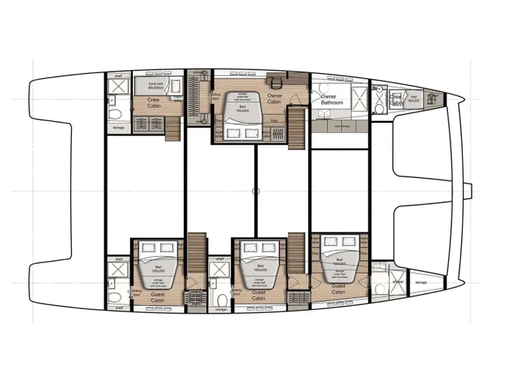 SEA DREAMS Sunreef 60 - layout SEA DREAMS Sunreef 60 - layout
