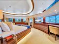 SEASCAPE V Benetti Vision 145 - master cabin bed and TV SEASCAPE V Benetti Vision 145 - master cabin bed and TV