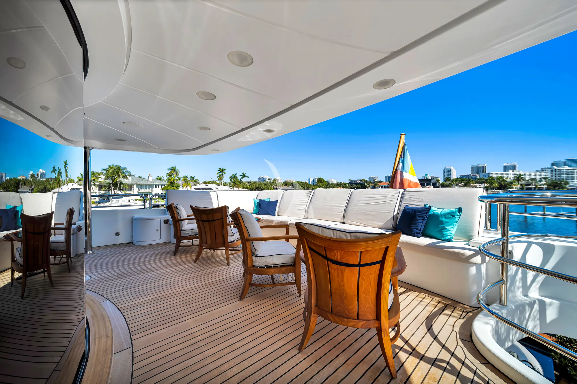 SEASCAPE V Benetti Vision 145 - sky deck aft lounge