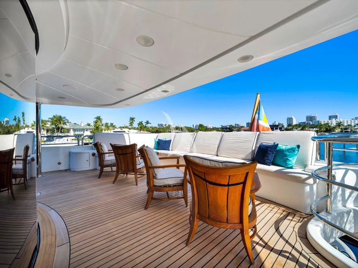 SEASCAPE V Benetti Vision 145 - sky deck aft lounge SEASCAPE V Benetti Vision 145 - sky deck aft lounge