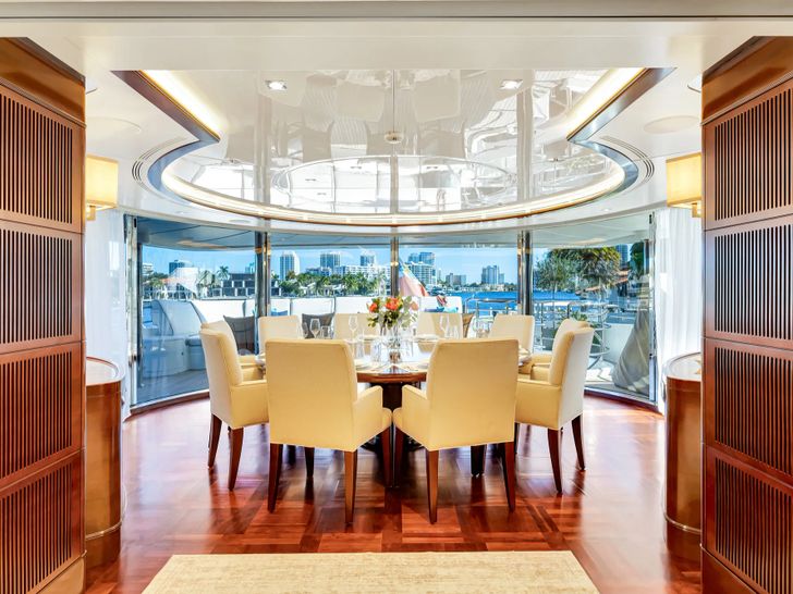 SEASCAPE V Benetti Vision 145 - sky deck dining area SEASCAPE V Benetti Vision 145 - sky deck dining area