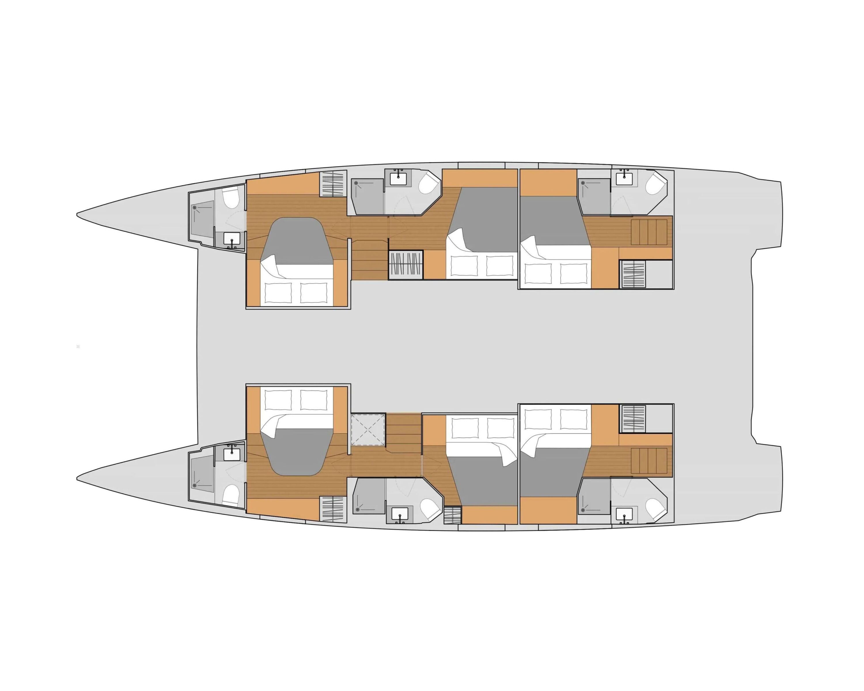 Layout for SECOND WIND Fountaine Pajot Isla 40 - layout