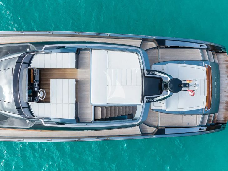 SEDICI Riva 66 Ribelle - flybridge top shot SEDICI Riva 66 Ribelle - flybridge top shot