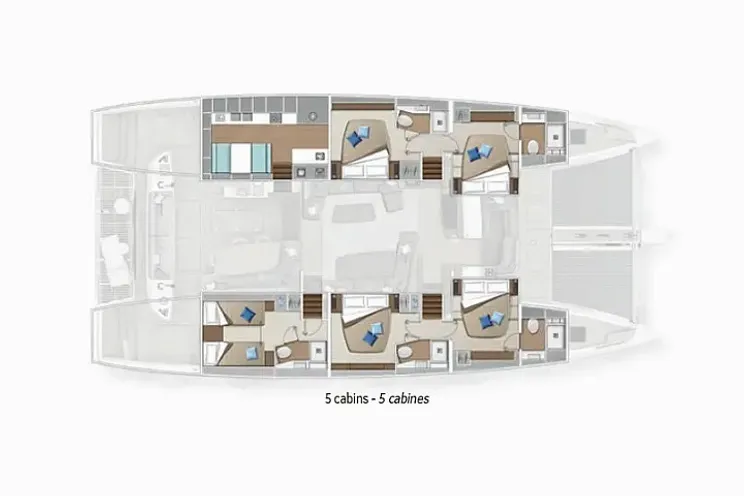 Layout for SEADUCTIVE ORCA Lagoon Sixty 5 - layout