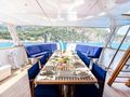 SEMAYA 31m Navetta - main aft deck dining area SEMAYA 31m Navetta - main aft deck dining area