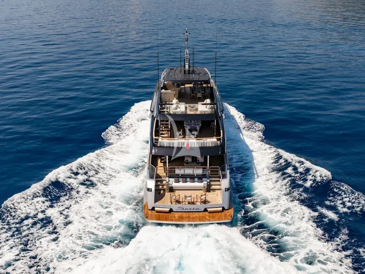 SETTE Riva 130 - cruising aft shot SETTE Riva 130 - cruising aft shot