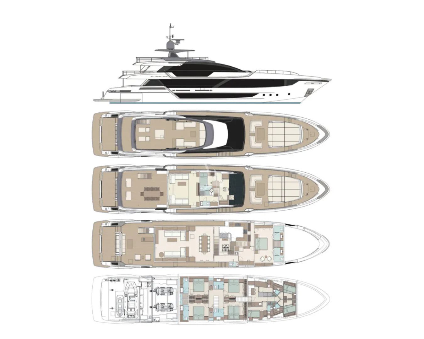 Layout for SETTE Riva 130 - layout