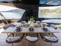 SETTE Riva 130 - sundeck alfresco dining area SETTE Riva 130 - sundeck alfresco dining area