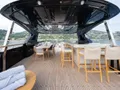SETTE Riva 130 - sundeck dining area and bar SETTE Riva 130 - sundeck dining area and bar