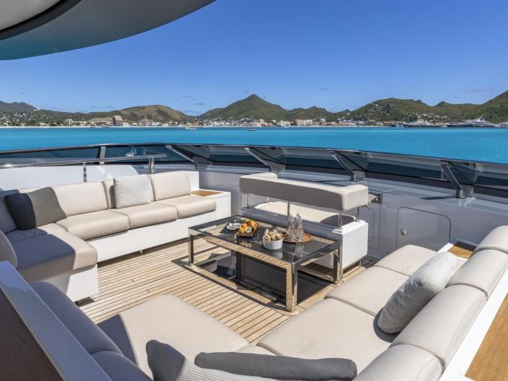 SEVEN SINS Sanlorenzo 52 Steel - sundeck aft lounge SEVEN SINS Sanlorenzo 52 Steel - sundeck aft lounge