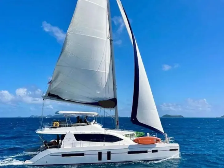SHIPS&GIGGLES Leopard 58 - side cruising profile SHIPS&GIGGLES Leopard 58 - side cruising profile