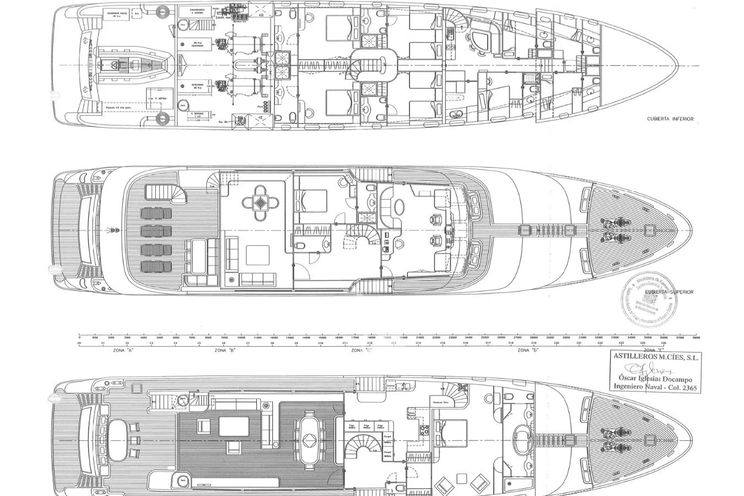 Layout for SILENTWORLD Astilleros Cies Oassive 39m - layout