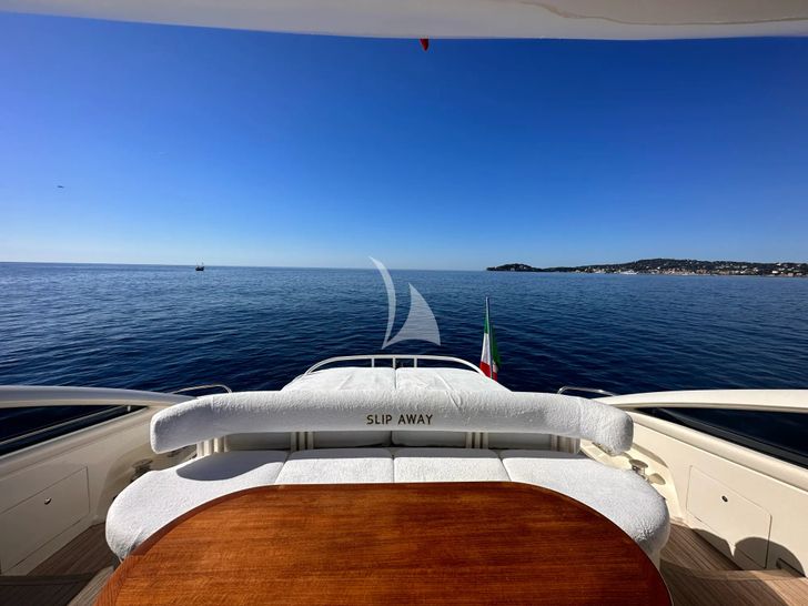 SLIP AWAY Baia Atlantica 78 - aft sun bed and table SLIP AWAY Baia Atlantica 78 - aft sun bed and table