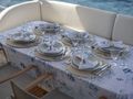 SOHAZ IV Princess Y72 - aft deck alfresco dining set up SOHAZ IV Princess Y72 - aft deck alfresco dining set up