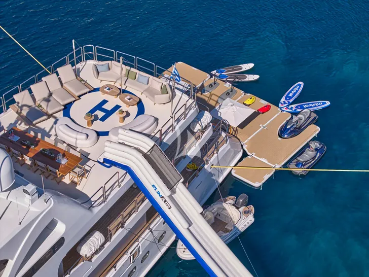 SOJO Benetti 54m - with the water slide set up SOJO Benetti 54m - with the water slide set up