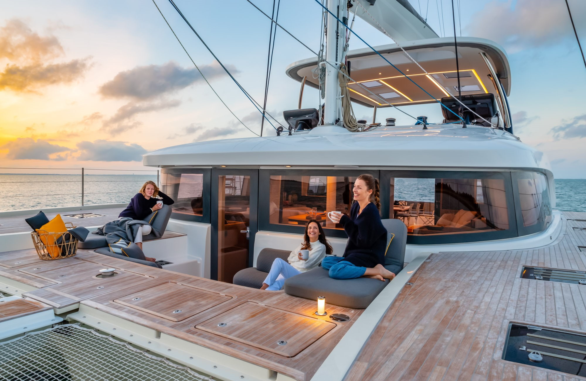 SOLEANIS III Lagoon 65 Amalfi Coast Foredeck