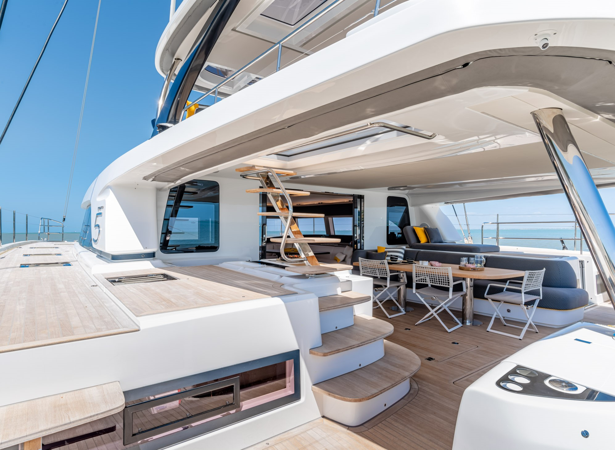 SOLEANIS III Lagoon 65 Amalfi Coast Aft Deck 1