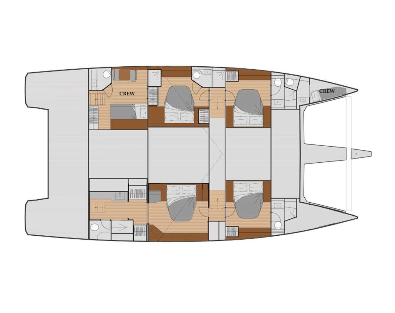 Layout for SOLOMAR Fountaine Pajot Pajot Samana 59 - Layout