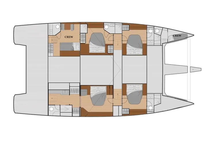 Layout for SOLOMAR Fountaine Pajot Pajot Samana 59 - Layout