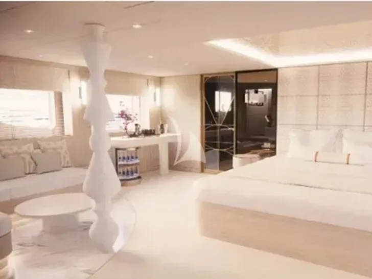 SOLUS Oceanco 53m - master cabin bed and lounge SOLUS Oceanco 53m - master cabin bed and lounge