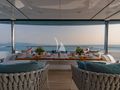 SONG OF SONGS Heysea 139 - main aft deck alfresco dining area SONG OF SONGS Heysea 139 - main aft deck alfresco dining area