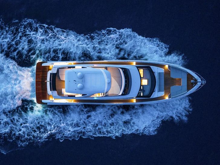 SONIC Ferretti 670 - top aerial shot SONIC Ferretti 670 - top aerial shot