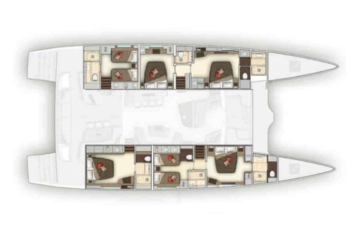 Layout for SPIRIT OF PONANT Lagoon Seventy 7 - layout