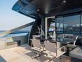 SOPHIA Pershing 9X aft deck dining set up