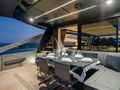 SOPHIA Pershing 9X - aft deck dinner set up SOPHIA Pershing 9X - aft deck dinner set up