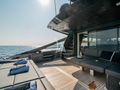 SOPHIA Pershing 9X aft deck seating and sun beds