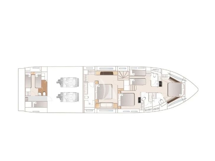 SORANA Princess 75 - cabin layout SORANA Princess 75 - cabin layout