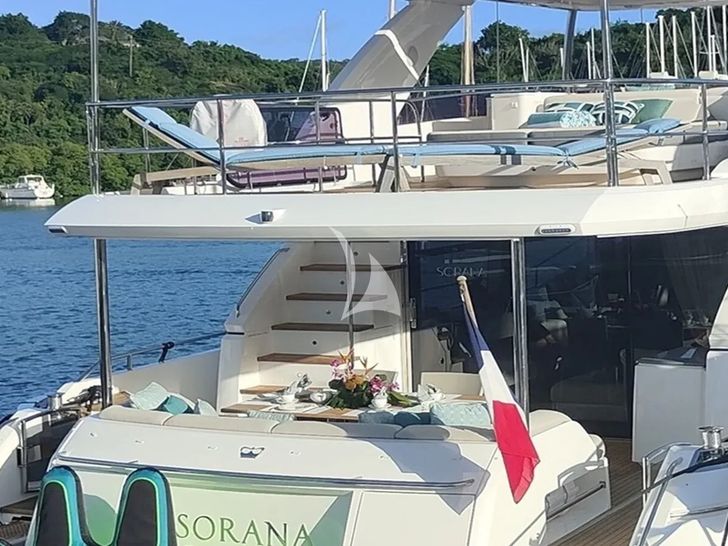 SORANA Princess 75 - main aft deck SORANA Princess 75 - main aft deck