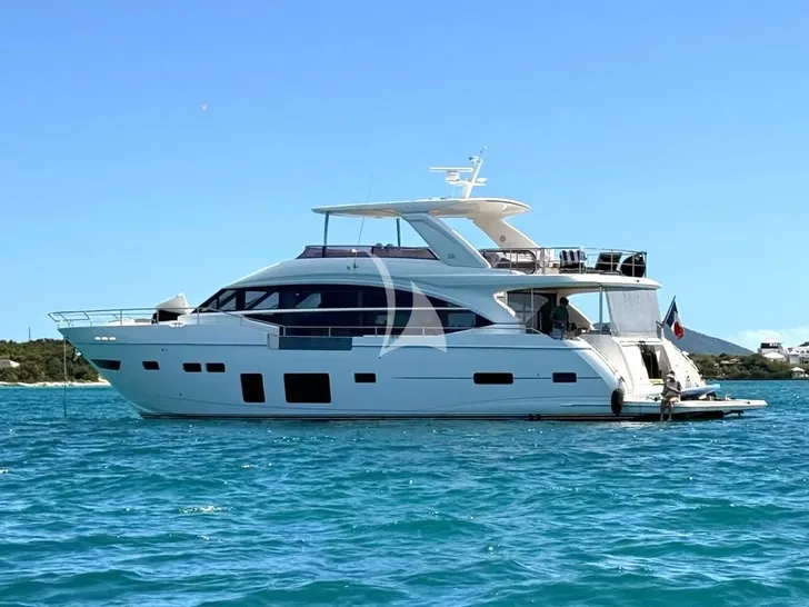 SORANA Princess 75 - side profile anchored SORANA Princess 75 - side profile anchored