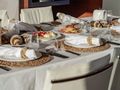 SOUTH Ferretti Custom Line Navetta 33 - indoor breakfast SOUTH Ferretti Custom Line Navetta 33 - indoor breakfast