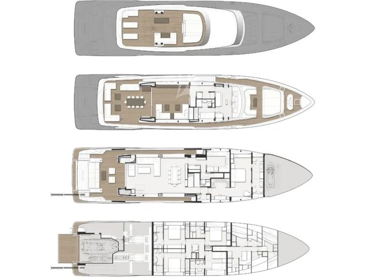 SOUTH Ferretti Custom Line Navetta 33 - layout SOUTH Ferretti Custom Line Navetta 33 - layout