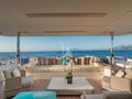 SOUTH Ferretti Custom Line Navetta 33 - sky deck aft lounge SOUTH Ferretti Custom Line Navetta 33 - sky deck aft lounge