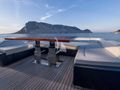 SPACE COWBOY Riva 88 Folgore - aft deck seating and dining area SPACE COWBOY Riva 88 Folgore - aft deck seating and dining area