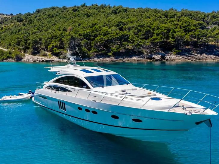 SPICE OF LIFE II Princess V65 - anchored side view SPICE OF LIFE II Princess V65 - anchored side view