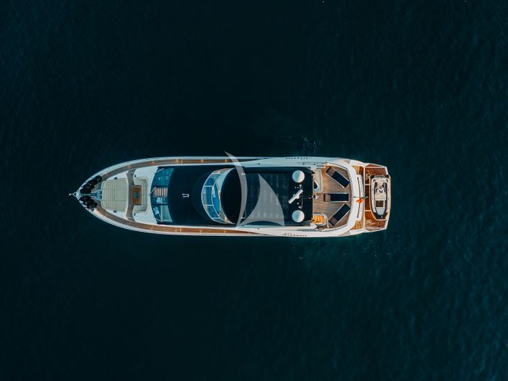 STARDUST OF MARY Sunseeker 86 - aerial shot STARDUST OF MARY Sunseeker 86 - aerial shot