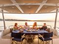 STARDUST OF MARY Sunseeker 86 - alfresco dining under the sunset STARDUST OF MARY Sunseeker 86 - alfresco dining under the sunset