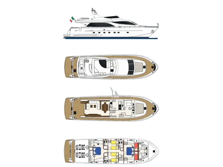 STAR LINK Falcon 90 - cabin and other decks layout STAR LINK Falcon 90 - cabin and other decks layout