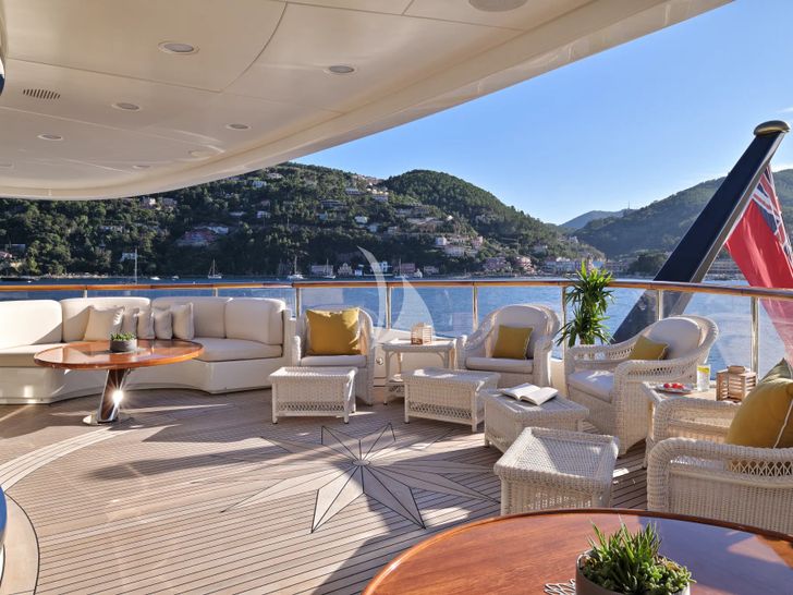 ST DAVID Benetti 60m - sky deck aft lounge ST DAVID Benetti 60m - sky deck aft lounge