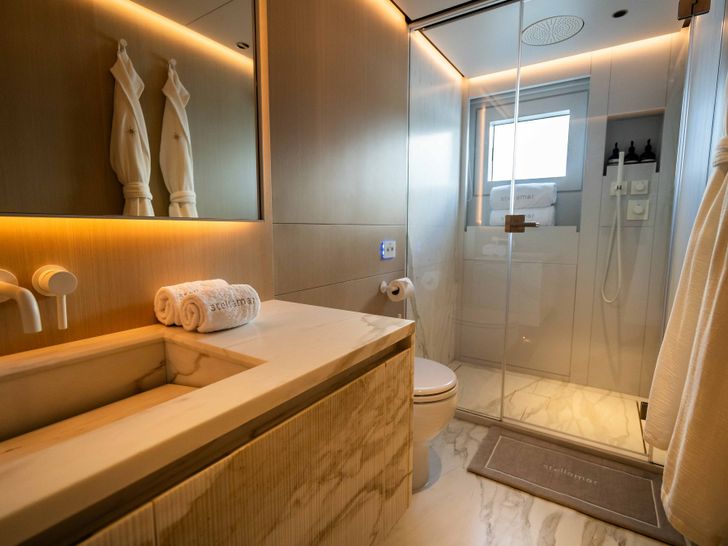 STELLAMAR Cantierre Delle Marche RJ115 VIP cabin 1 bathroom STELLAMAR Cantierre Delle Marche RJ115 VIP cabin 1 bathroom