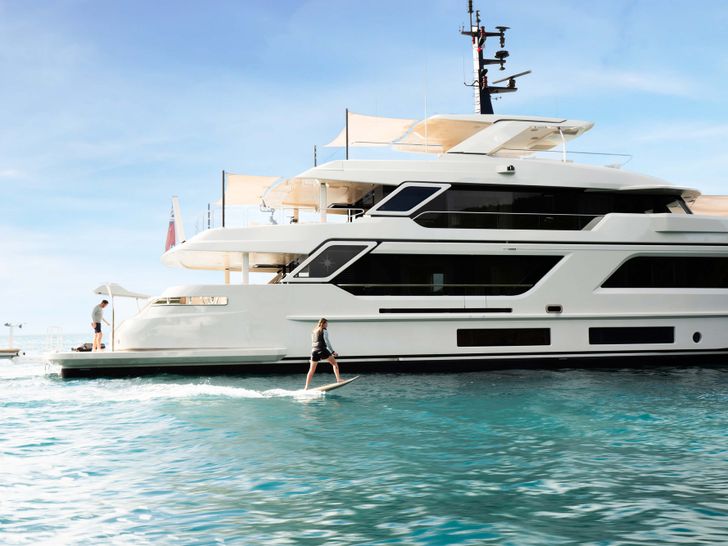 STELLAMAR Cantierre Delle Marche RJ115 side rear shot STELLAMAR Cantierre Delle Marche RJ115 side rear shot