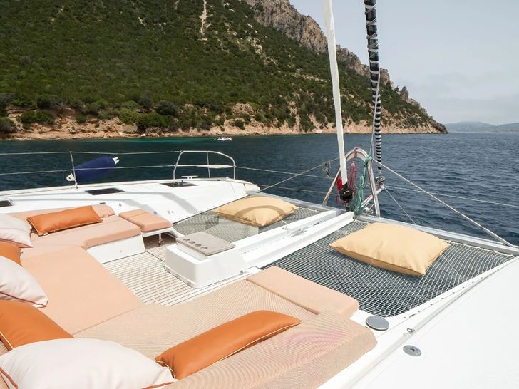 STRAFICO Lagoon 55 foredeck wide shot STRAFICO Lagoon 55 foredeck wide shot