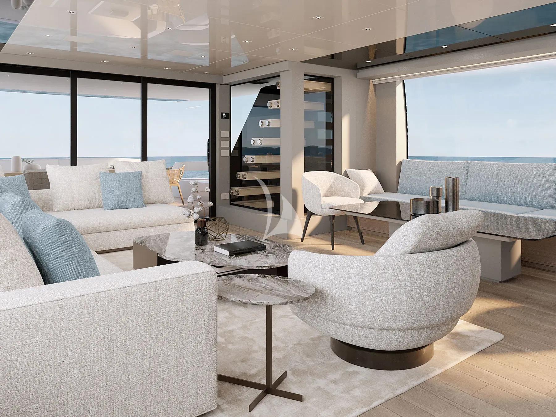 SUITU Sanlorenzo SL90A - main saloon lounge