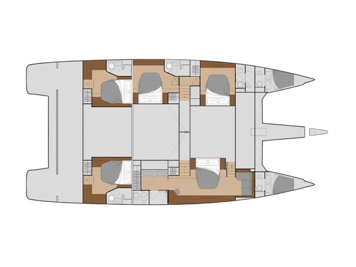 SUNMOON Fountaine Pajot Alegria 67 - layout SUNMOON Fountaine Pajot Alegria 67 - layout