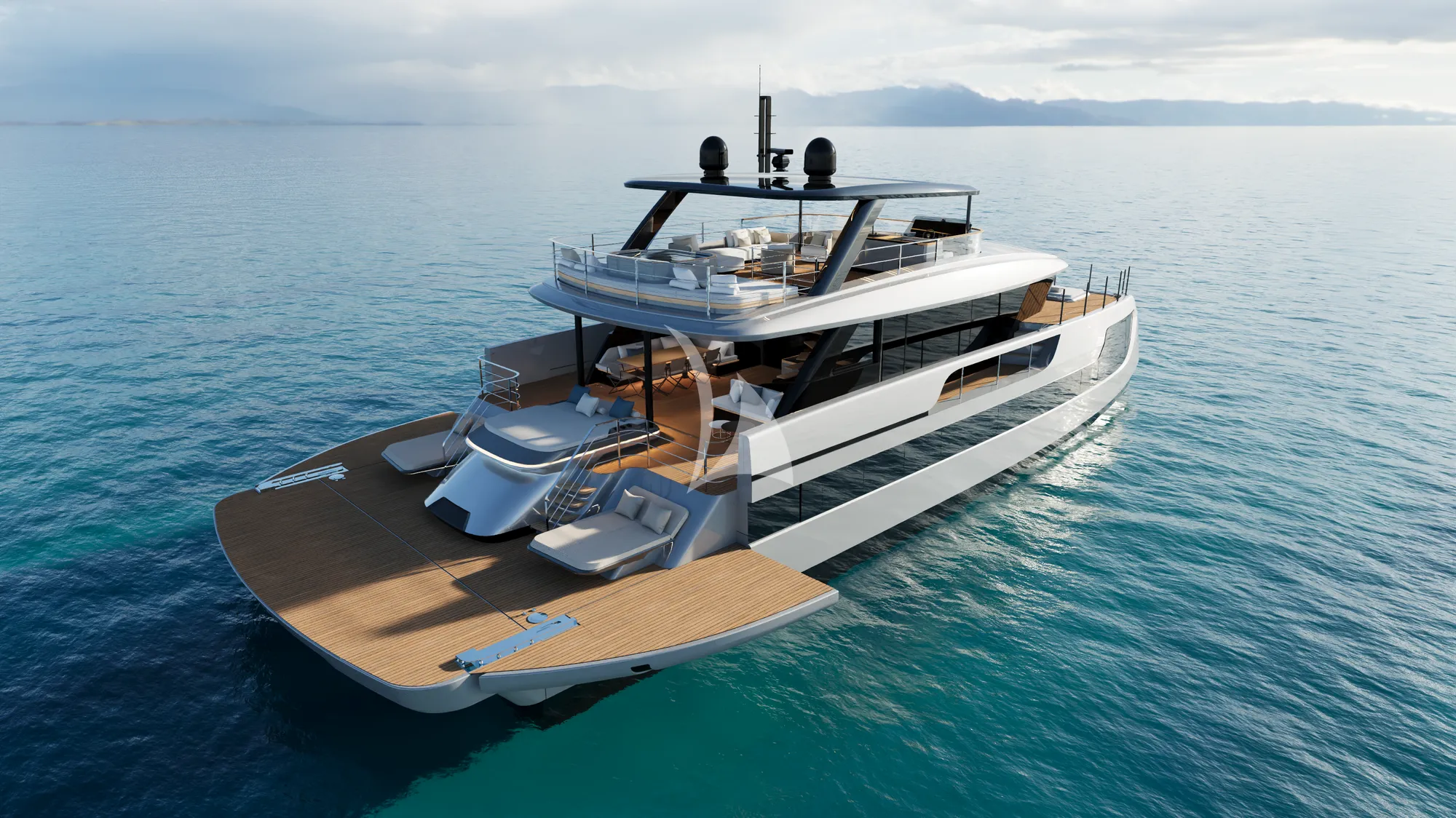 MIIA Sunreef Ultima 88 - anchored aft shot